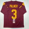 Autographed/Signed Carson Palmer USC Southen Cal Maroon College Football Jersey JSA COA