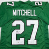 Autographed/Signed Quinyon Mitchell Philadelphia Kelly Green Football Jersey JSA COA by Hall of Fame Sports Memorabilia