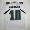 Autographed/Signed DeSean Jackson Philadelphia White Football Jersey Beckett BAS COA by Hall of Fame Sports Memorabilia