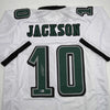 Autographed/Signed DeSean Jackson Philadelphia White Football Jersey Beckett BAS COA by Hall of Fame Sports Memorabilia