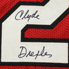 Autographed/Signed Clyde Drexler Portland Red Basketball Jersey JSA COA