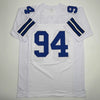 Autographed/Signed Charles Haley Dallas White Football Jersey JSA COA by Hall of Fame Sports Memorabilia