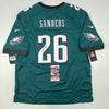 Autographed/Signed Miles Sanders Philadelphia Eagles Green Authentic Football Jersey JSA COA