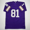Autographed/Signed Carl Eller Minnesota Purple Football Jersey JSA COA by Hall of Fame Sports Memorabilia