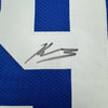 Autographed/Signed Kenneth Walker Seattle Retro Blue Football Jersey Beckett BAS COA