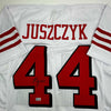 Autographed/Signed Kyle Juszczyk San Francisco White Alternate Football Jersey Beckett BAS COA