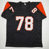 Autographed/Signed Anthony Munoz Cincinnati Black Football Jersey Beckett BAS COA by Hall of Fame Sports Memorabilia