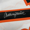 Autographed/Signed Anthony Munoz Cincinnati White Football Jersey Beckett BAS COA by Hall of Fame Sports Memorabilia
