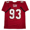 Autographed/Signed Ndamukong Suh Tampa Bay Red Football Jersey Beckett BAS COA by Hall of Fame Sports Memorabilia