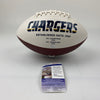 Autographed/Signed Mike Williams Los Angeles Chargers Full Size White Panel Logo Football JSA COA