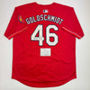 Autographed/Signed Paul Goldschmidt St. Louis Cardinals Authentic Red Baseball Jersey Fanatics COA