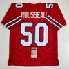Autographed/Signed Greg Rousseau Buffalo Red Football Jersey JSA COA