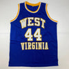 Autographed/Signed Jerry West West Virginia Blue College Basketball Jersey JSA COA by Hall of Fame Sports Memorabilia