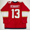 Autographed/Signed Sam Reinhart Florida Red Hockey Jersey JSA COA