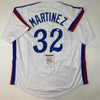 Autographed/Signed Dennis Martinez Montreal White Baseball Jersey JSA COA by Hall of Fame Sports Memorabilia
