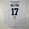 Autographed/Signed Denny McLain Detroit White Baseball Jersey JSA COA by Hall of Fame Sports Memorabilia