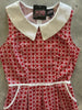 Strawberry Gingham Collared Dress by Retrolicious
