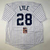 Autographed/Signed Sparky Lyle New York Pinstripe Baseball Jersey JSA COA by Hall of Fame Sports Memorabilia
