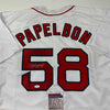 Autographed/Signed Jonathan Papelbon Boston White Baseball Jersey JSA COA