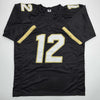 Autographed/Signed Travis Hunter Colorado Black College Football Jersey Beckett BAS COA by Hall of Fame Sports Memorabilia