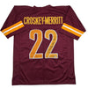 Autographed/Signed Bill Jacory Croskey-Merritt Washington Burgundy Football Jersey Beckett BAS COA by Hall of Fame Sports Memorabilia