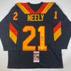 Autographed/Signed Cam Neely Vancouver Black Hockey Jersey JSA COA