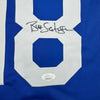 Framed Autographed/Signed Bret Saberhagen 35x39 Kansas City Dark Blue Baseball Jersey JSA COA by Hall of Fame Sports Memorabilia