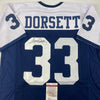 Autographed/Signed Tony Dorsett Dallas Thanksgiving Day Football Jersey JSA COA