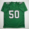 Autographed/Signed Jaelan Phillips Philadelphia Kelly Green Football Jersey PSA/DNA COA by Hall of Fame Sports Memorabilia