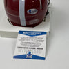 Autographed/Signed Nick Saban Alabama Crimson Tide Mini College Football Helmet Beckett BAS COA