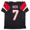 Autographed/Signed Michael Mike Vick Atlanta Black Football Jersey Beckett BAS COA by Hall of Fame Sports Memorabilia
