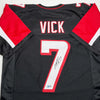 Autographed/Signed Michael Mike Vick Atlanta Black Football Jersey Beckett BAS COA by Hall of Fame Sports Memorabilia