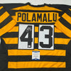 Autographed/Signed Troy Polamalu Pittsburgh Bumble Bee Football Jersey Beckett BAS COA