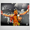 Autographed/Signed Mike Tyson Belts Boxing 16x20 Photo JSA COA by Hall of Fame Sports Memorabilia