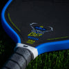 Bread & Butter Loco Elongated AZUL Blue Pickleball Paddle & Mad Pickler Cover by The Mad Pickler