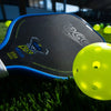 Bread & Butter Loco Elongated AZUL Blue Pickleball Paddle & Mad Pickler Cover by The Mad Pickler