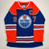 Autographed/Signed Connor McDavid Edmonton Oilers Authentic Blue Hockey Jersey Fanatics COA