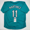 Autographed/Signed Edgar Martinez Seattle Teal Baseball Jersey JSA COA by Hall of Fame Sports Memorabilia