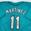 Autographed/Signed Edgar Martinez Seattle Teal Baseball Jersey JSA COA by Hall of Fame Sports Memorabilia
