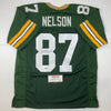 Autographed/Signed Jordy Nelson Green Bay Green Football Jersey Tristar COA