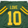 Autographed/Signed Jordan Love Green Bay Color Rush Football Jersey Beckett BAS COA