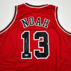 Autographed/Signed Joakim Noah Chicago Red Basketball Jersey Beckett BAS COA by Hall of Fame Sports Memorabilia