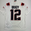 Autographed/Signed Tom Brady New England Patriots White Authentic Nike Limited Football Jersey Fanatics COA