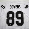 Autographed/Signed Brock Bowers Las Vegas Oakland White Football Jersey Beckett BAS COA by Hall of Fame Sports Memorabilia