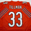 Autographed/Signed Charles Tillman Peanut Chicago Orange Football Jersey Beckett BAS COA by Hall of Fame Sports Memorabilia