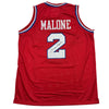 Autographed/Signed Moses Malone Philadelphia Red Basketball Jersey JSA COA