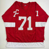 Autographed/Signed Dylan Larkin Detroit Red Hockey Jersey Beckett BAS COA by Hall of Fame Sports Memorabilia