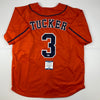 Autographed/Signed Kyle Tucker Houston Orange Baseball Jersey Beckett BAS COA