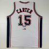 Autographed/Signed Vince Carter New Jersey NJ White Basketball Jersey PSA/DNA COA