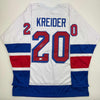 Autographed/Signed Chris Kreider New York White Hockey Jersey Beckett BAS COA